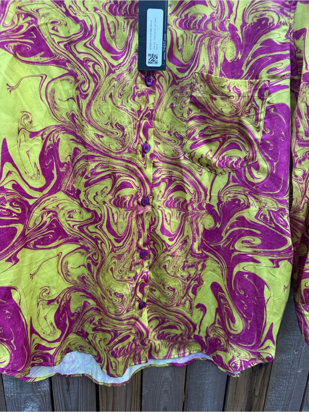 The kit swirled printed blouse NWT - Picture 4 of 7